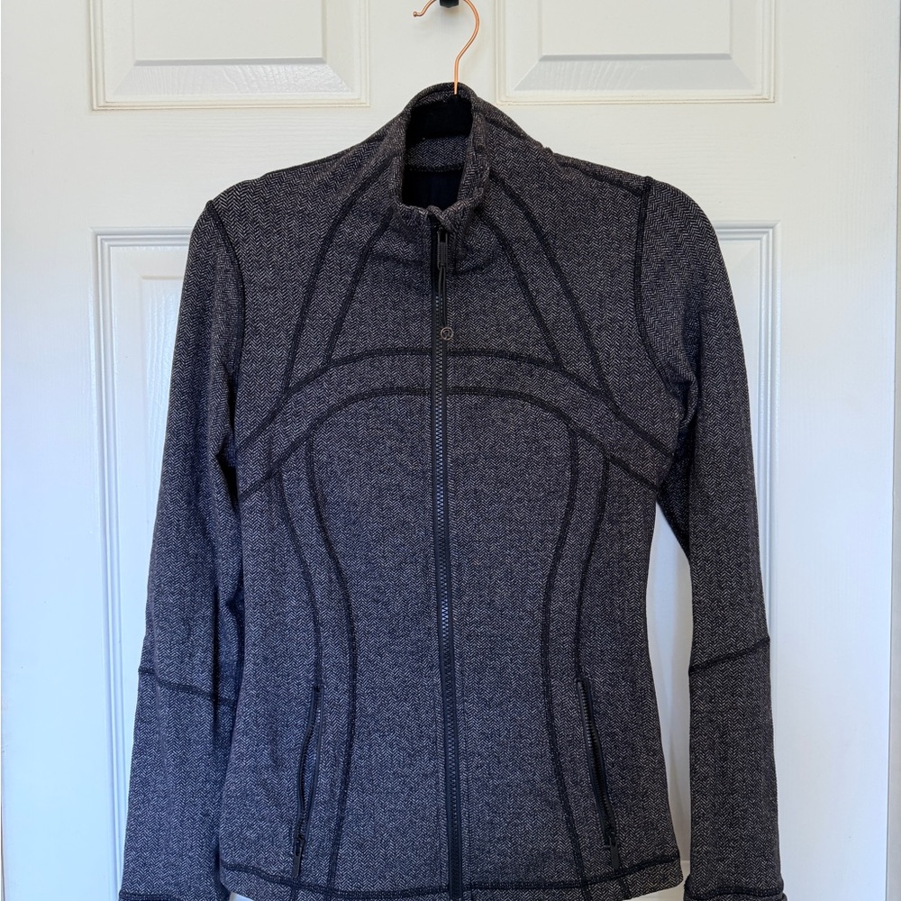 Women's Gray Lululemon Athletic Herringbone Jacket XS